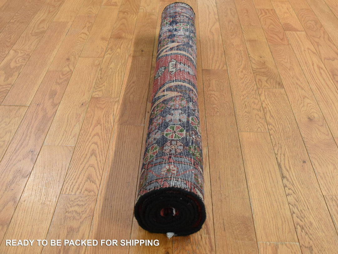 3'5" x 5'0" New Hand Knotted Red Wool Rectangle Oriental Rug - MOA10287432