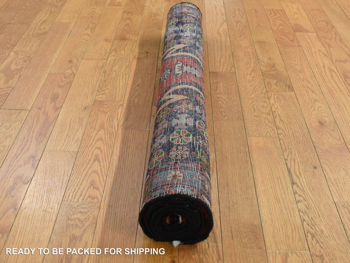 3'5" x 5'0" New Hand Knotted Red Wool Rectangle Oriental Rug - MOA10287432