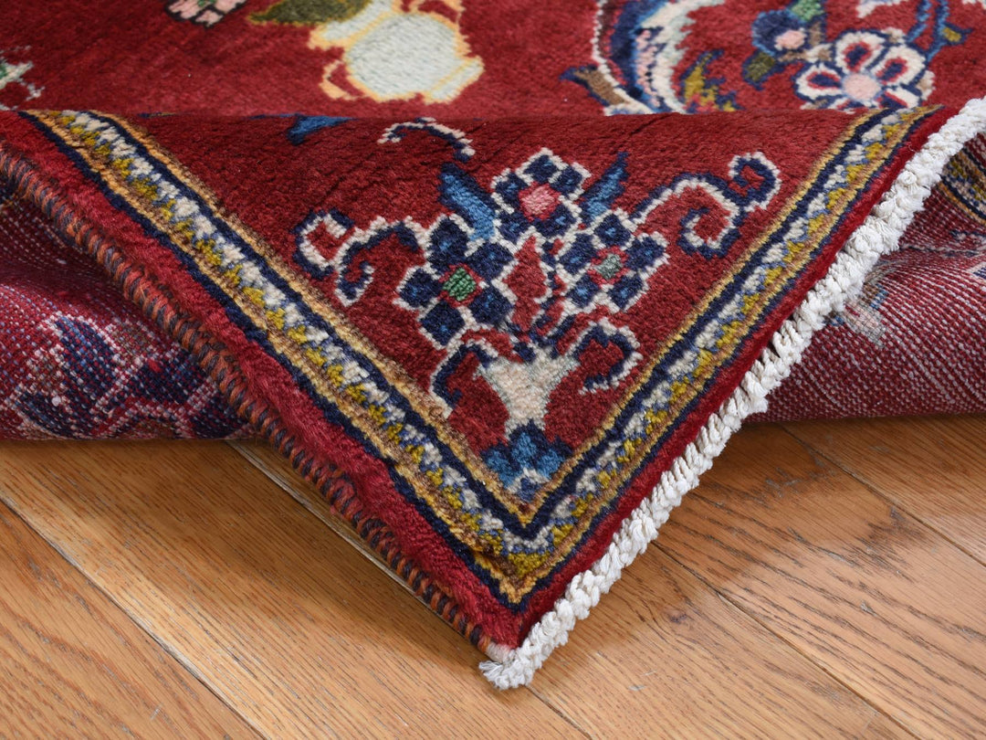 3'0" x 4'9" New Hand Knotted Red Wool Rectangle Oriental Rug - MOA10287435