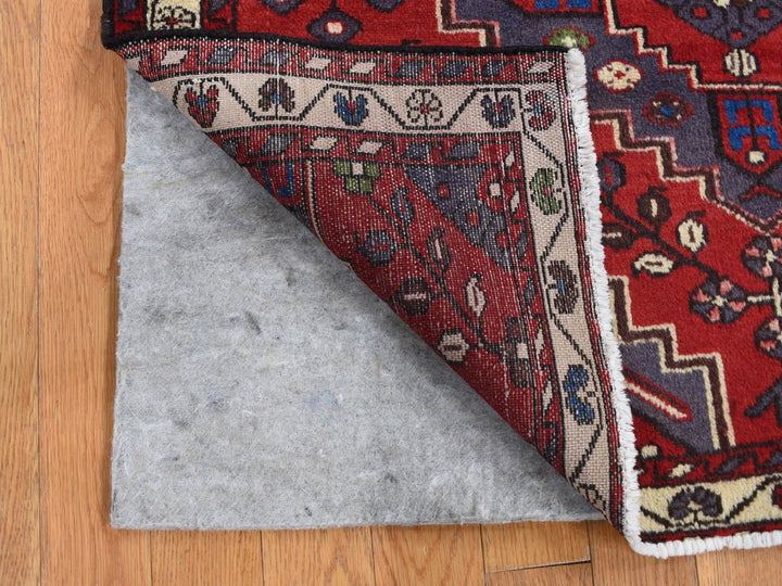 3'5" x 5'0" New Hand Knotted Red Wool Rectangle Oriental Rug - MOA10287447