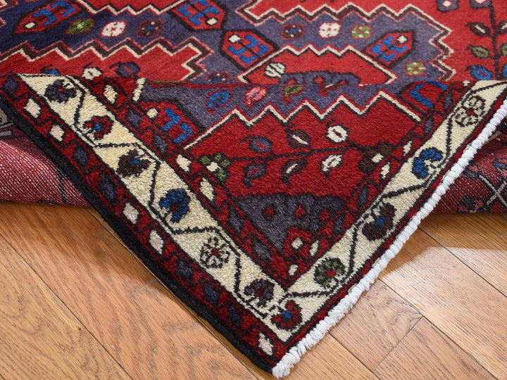 3'5" x 5'0" New Hand Knotted Red Wool Rectangle Oriental Rug - MOA10287447