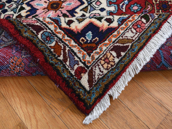 3'7" x 4'8" New Hand Knotted Red Wool Rectangle Oriental Rug - MOA10287457