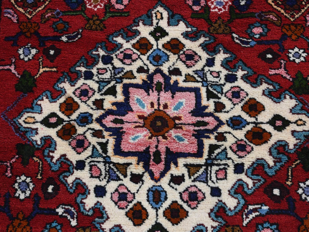 3'7" x 4'8" New Hand Knotted Red Wool Rectangle Oriental Rug - MOA10287457