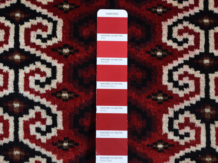 3'2" x 4'1" New Hand Knotted Red Wool Rectangle Oriental Rug - MOA10287460