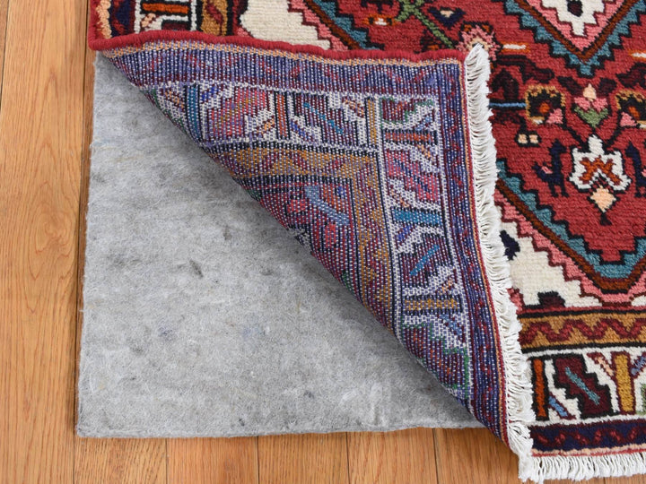 3'5" x 5'1" New Hand Knotted Red Wool Rectangle Oriental Rug - MOA10287468