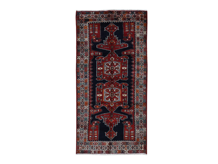 4'8" x 9'7" New Hand Knotted Blue Wool Rectangle Oriental Rug - MOA10287472