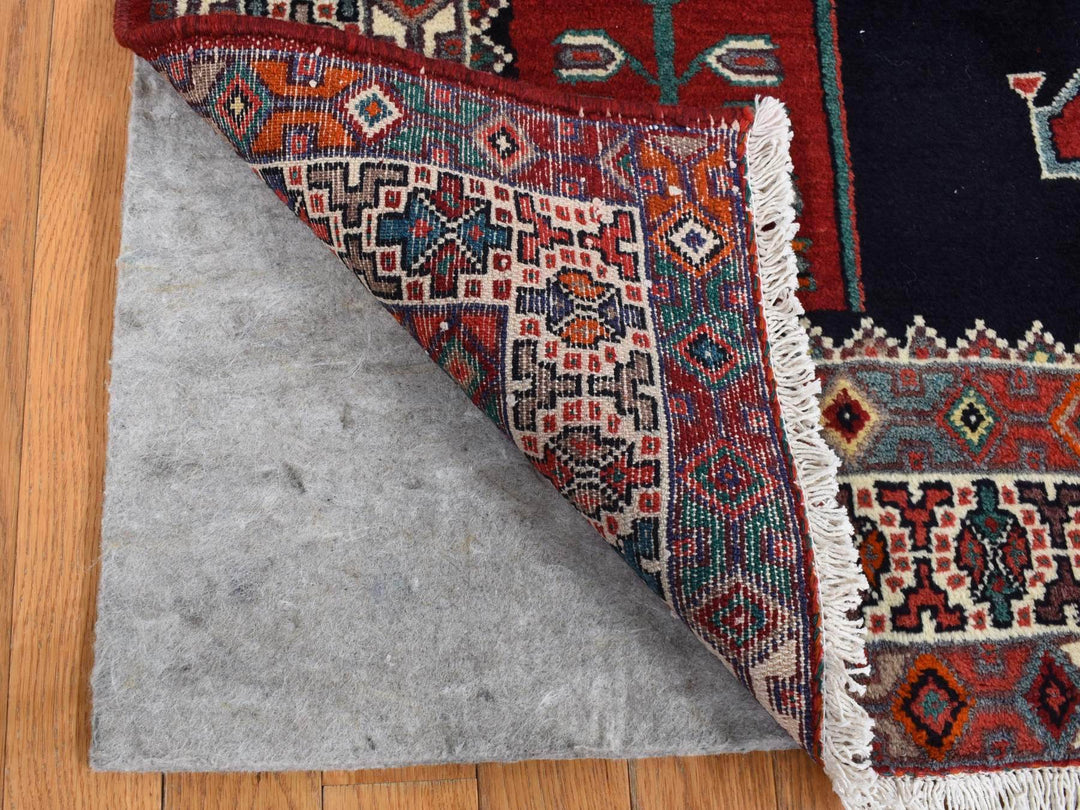 4'8" x 9'7" New Hand Knotted Blue Wool Rectangle Oriental Rug - MOA10287472
