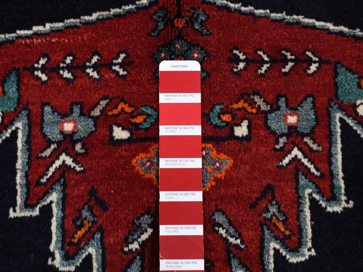 4'8" x 9'7" New Hand Knotted Blue Wool Rectangle Oriental Rug - MOA10287472