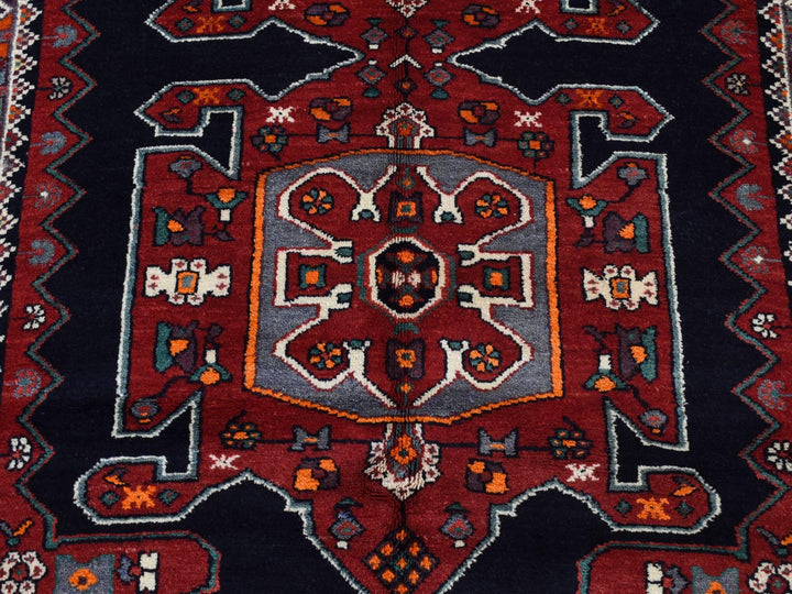 4'8" x 9'7" New Hand Knotted Blue Wool Rectangle Oriental Rug - MOA10287472