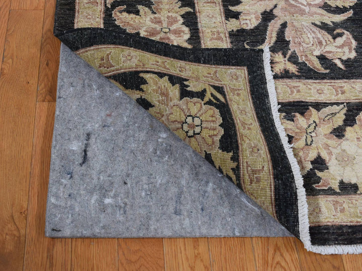 9'1" x 12'4" New Hand Knotted Black Wool Rectangle Oriental Rug - MOA10287517