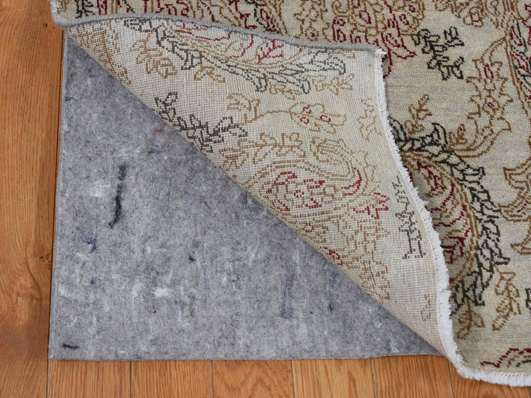 9'1" x 12'3" New Hand Knotted Grey Wool Rectangle Oriental Rug - MOA10287519
