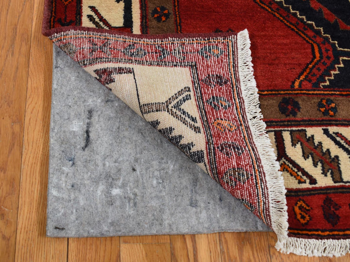 5'2" x 10'6" New Hand Knotted Red Wool Runner Oriental Rug - MOA10287524