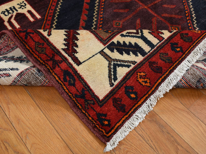 5'2" x 10'6" New Hand Knotted Red Wool Runner Oriental Rug - MOA10287524