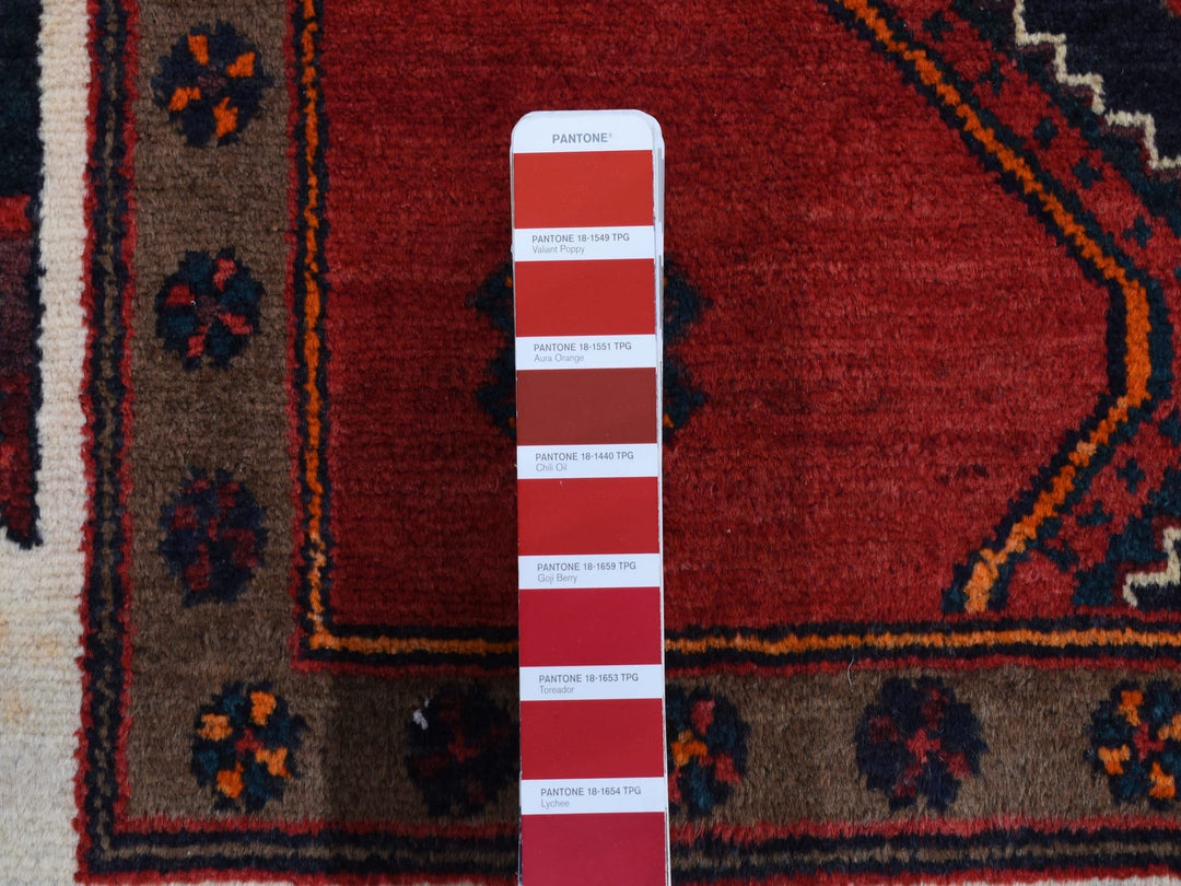 5'2" x 10'6" New Hand Knotted Red Wool Runner Oriental Rug - MOA10287524