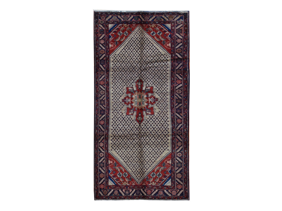 5'1" x 10'2" New Hand Knotted Brown Wool Rectangle Oriental Rug - MOA10287527