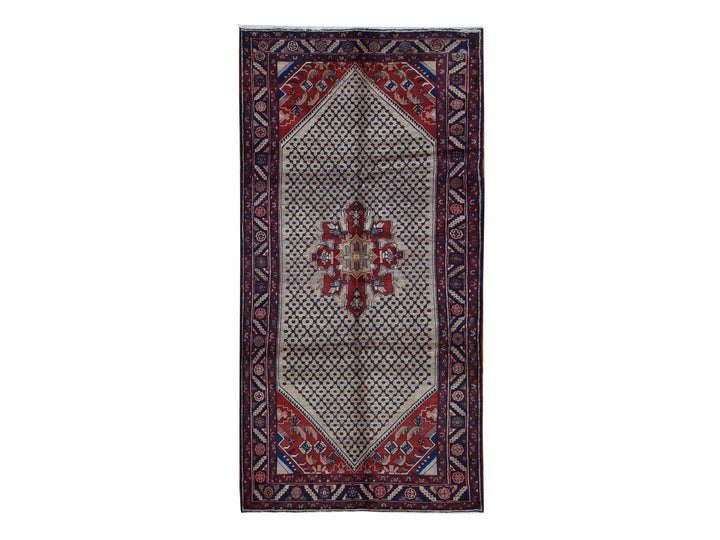 5'1" x 10'2" New Hand Knotted Brown Wool Rectangle Oriental Rug - MOA10287527