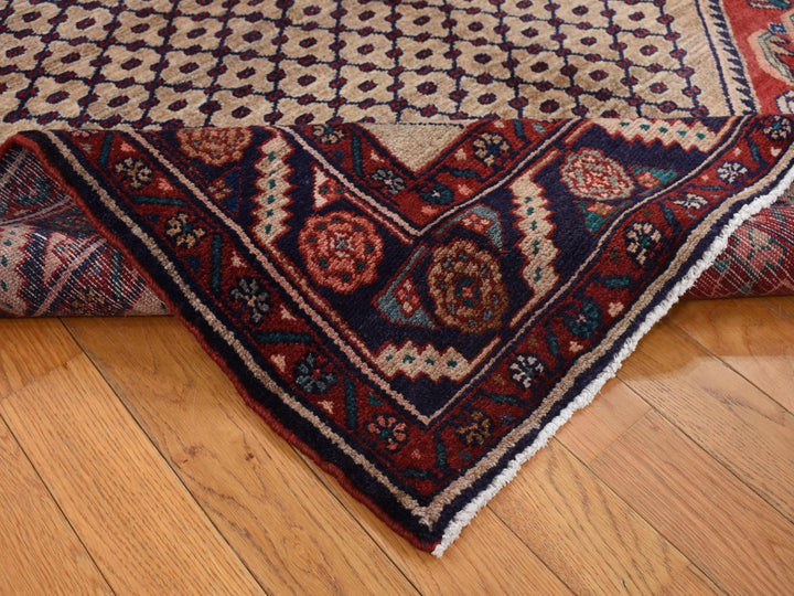 5'1" x 10'2" New Hand Knotted Brown Wool Rectangle Oriental Rug - MOA10287527