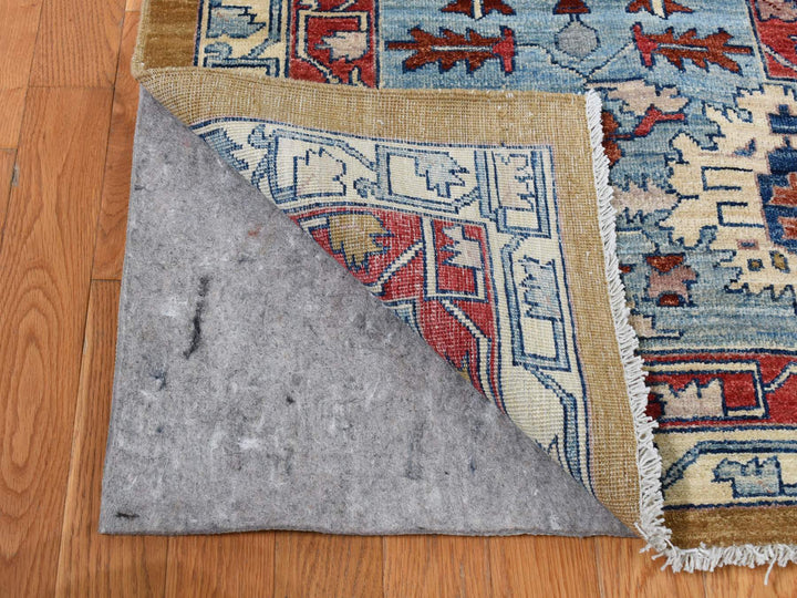 9'10" x 13'10" New Hand Knotted Green Wool Rectangle Oriental Rug - MOA10287536
