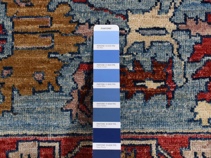 9'10" x 13'10" New Hand Knotted Green Wool Rectangle Oriental Rug - MOA10287536