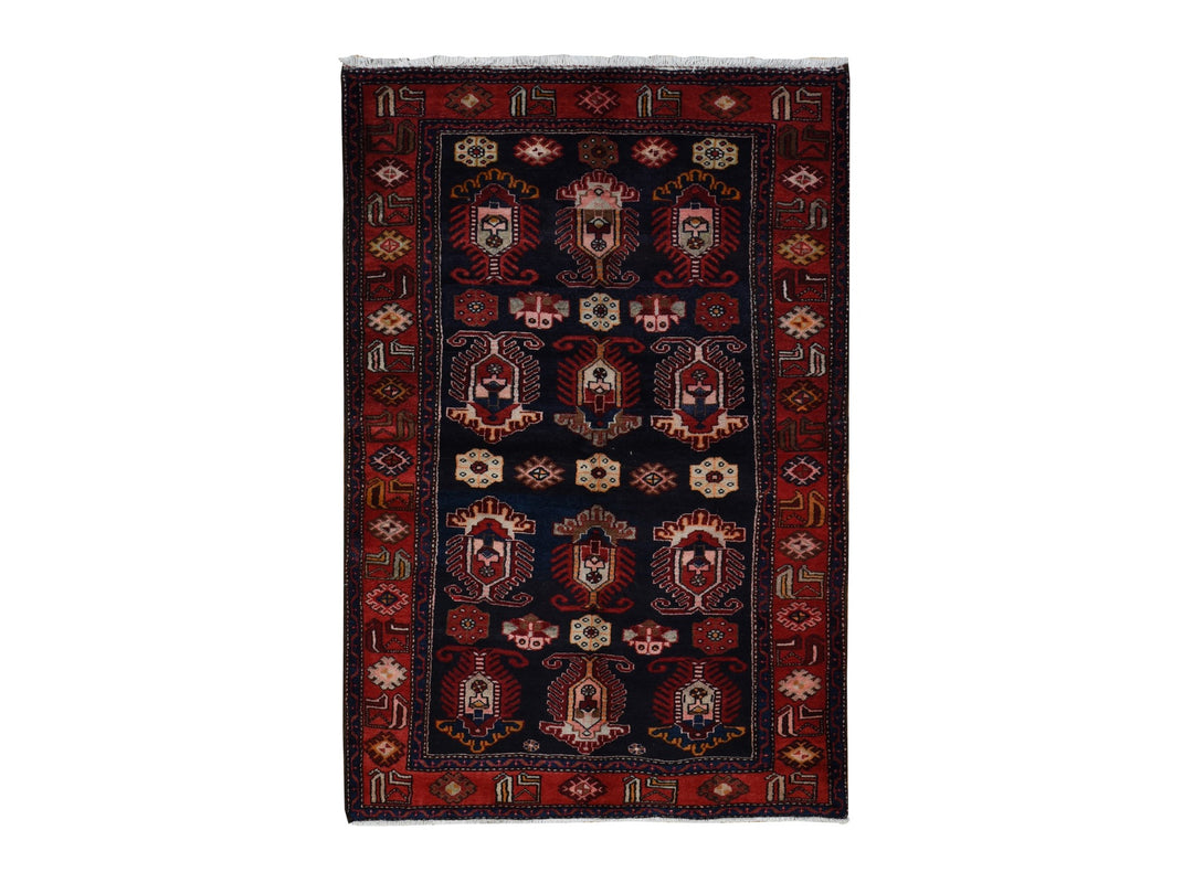 4'8" x 7'0" New Hand Knotted Red Wool Rectangle Oriental Rug - MOA10287540