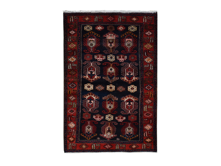4'8" x 7'0" New Hand Knotted Red Wool Rectangle Oriental Rug - MOA10287540