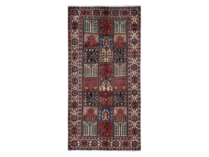 5'1" x 10'0" New Hand Knotted Red Wool Rectangle Oriental Rug - MOA10287542