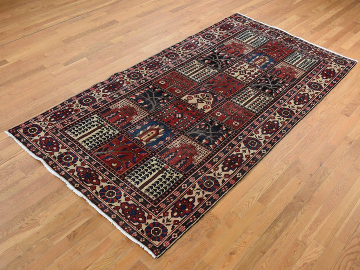 5'1" x 10'0" New Hand Knotted Red Wool Rectangle Oriental Rug - MOA10287542