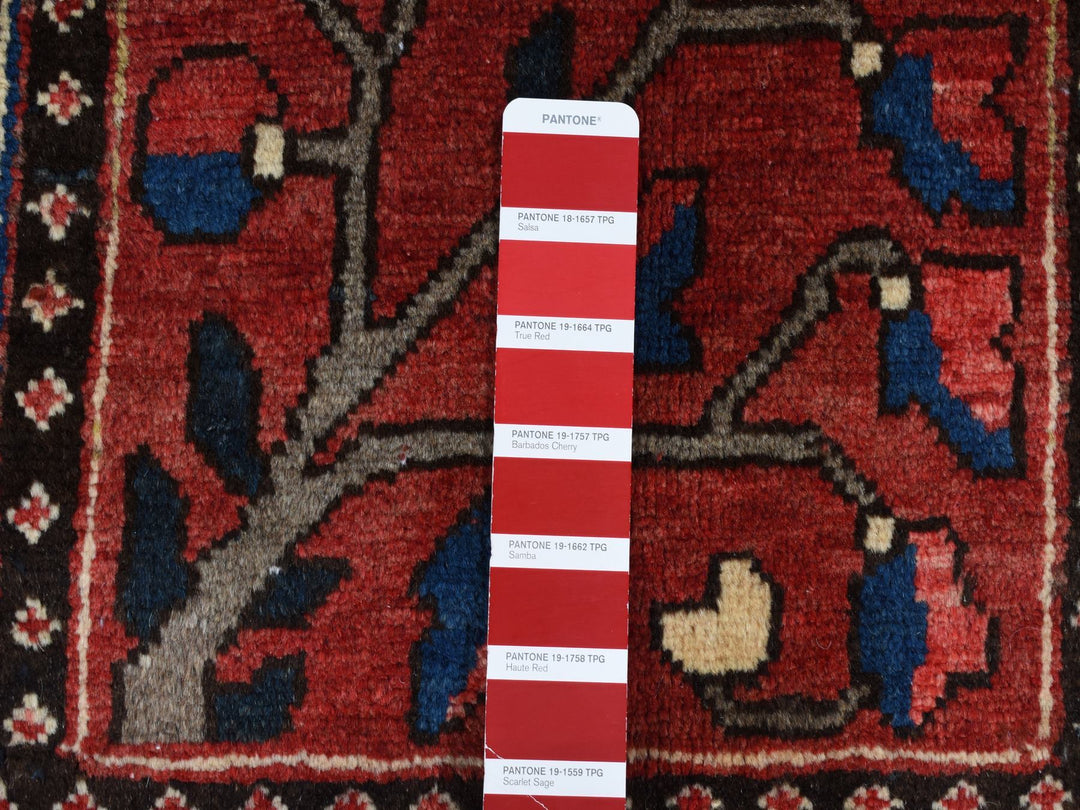 5'1" x 10'0" New Hand Knotted Red Wool Rectangle Oriental Rug - MOA10287542