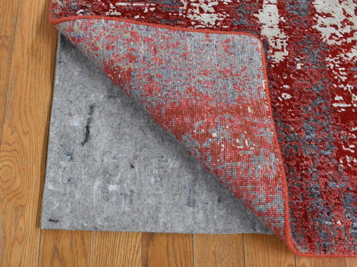 2'4" x 4'7" New Hand Knotted Red Wool Rectangle Oriental Rug - MOA10287544