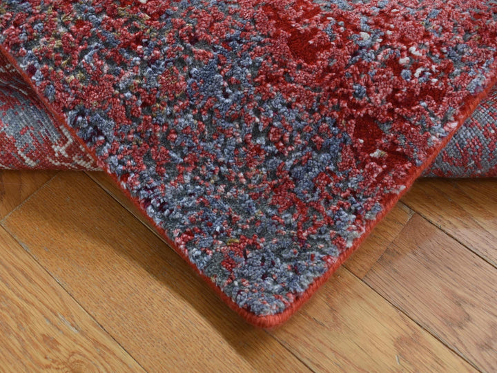2'4" x 4'7" New Hand Knotted Red Wool Rectangle Oriental Rug - MOA10287544