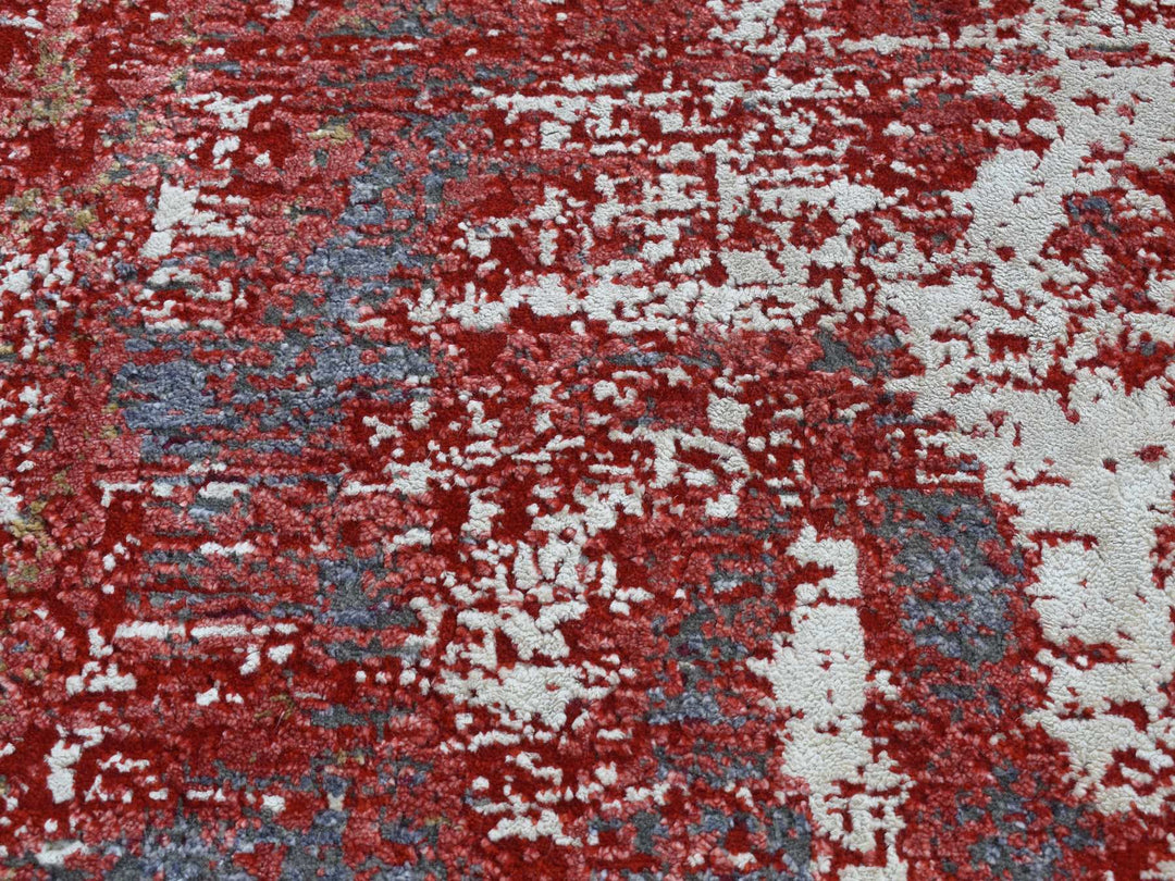 2'4" x 4'7" New Hand Knotted Red Wool Rectangle Oriental Rug - MOA10287544