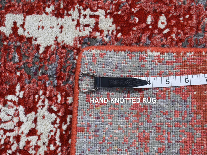 2'4" x 4'7" New Hand Knotted Red Wool Rectangle Oriental Rug - MOA10287544