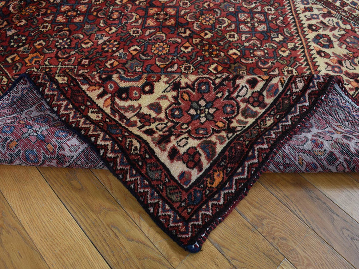 5'3" x 11'0" Vintage Hand Knotted Red Wool Runner Oriental Rug - MOA10287559