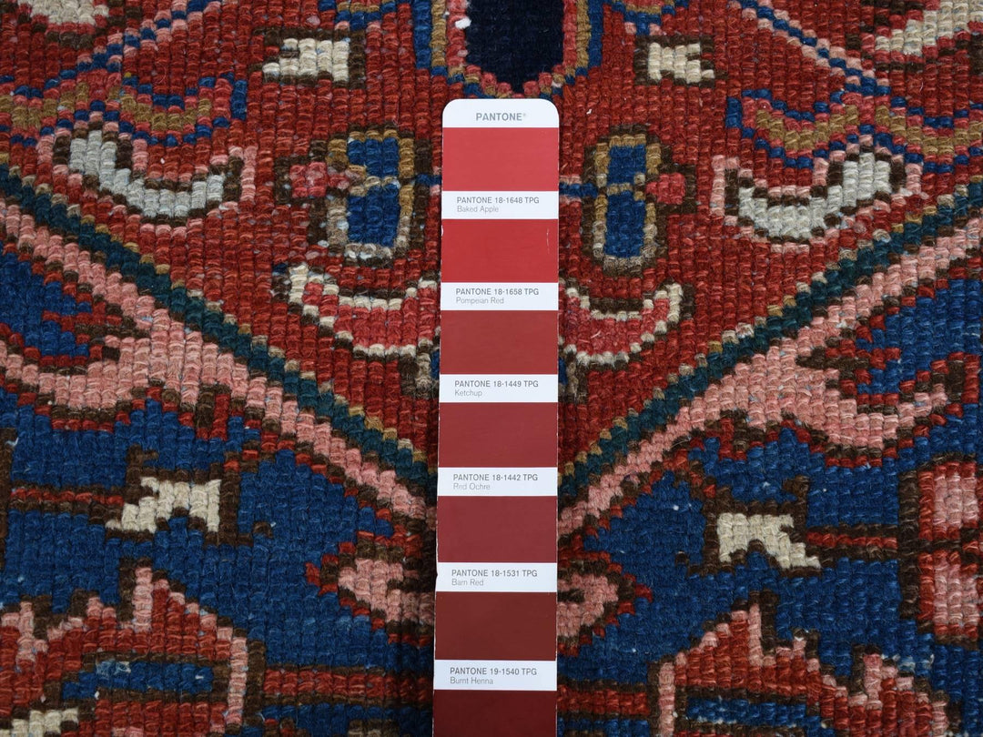 12'3" x 16'1" Vintage Hand Knotted Red Wool Rectangle Oriental Rug - MOA10287561