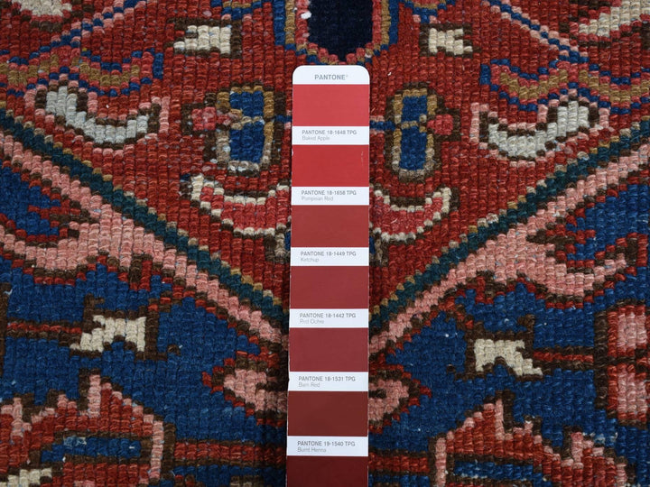12'3" x 16'1" Vintage Hand Knotted Red Wool Rectangle Oriental Rug - MOA10287561