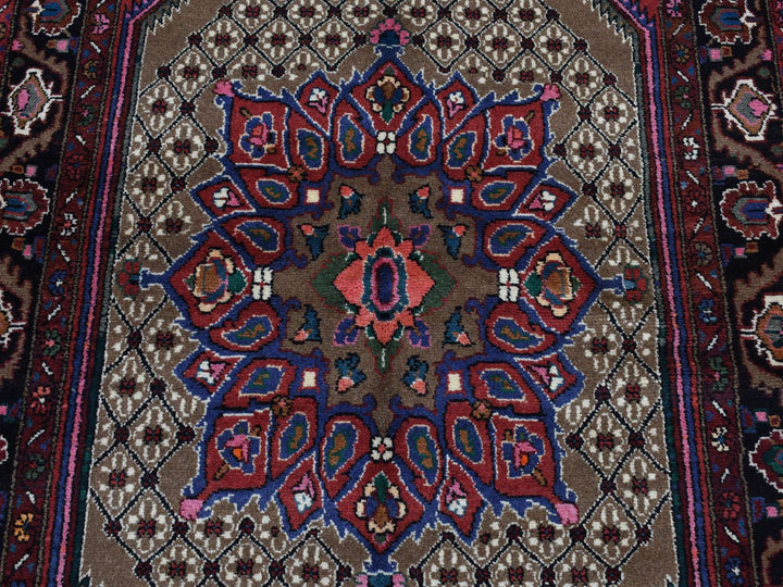 4'1" x 6'9" New Hand Knotted Brown Wool Rectangle Oriental Rug - MOA10287574