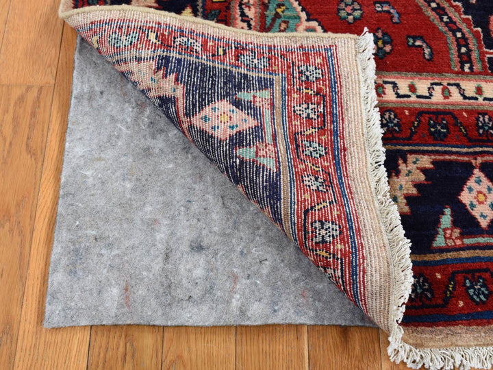 5'1" x 9'7" New Hand Knotted Red Wool Rectangle Oriental Rug - MOA10287575