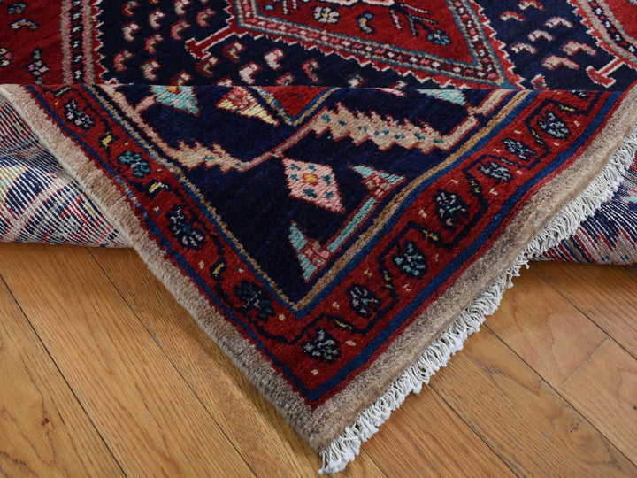 5'1" x 9'7" New Hand Knotted Red Wool Rectangle Oriental Rug - MOA10287575