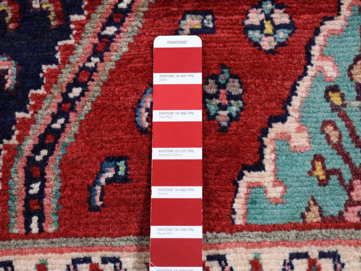 5'1" x 9'7" New Hand Knotted Red Wool Rectangle Oriental Rug - MOA10287575