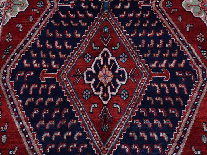 5'1" x 9'7" New Hand Knotted Red Wool Rectangle Oriental Rug - MOA10287575