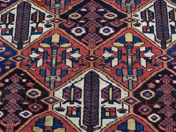 5'0" x 6'9" New Hand Knotted Red Wool Rectangle Oriental Rug - MOA10287576