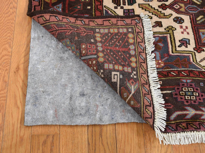 5'1" x 6'7" New Hand Knotted Ivory Wool Rectangle Oriental Rug - MOA10287585