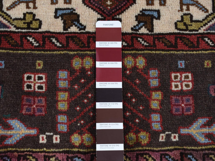 5'1" x 6'7" New Hand Knotted Ivory Wool Rectangle Oriental Rug - MOA10287585