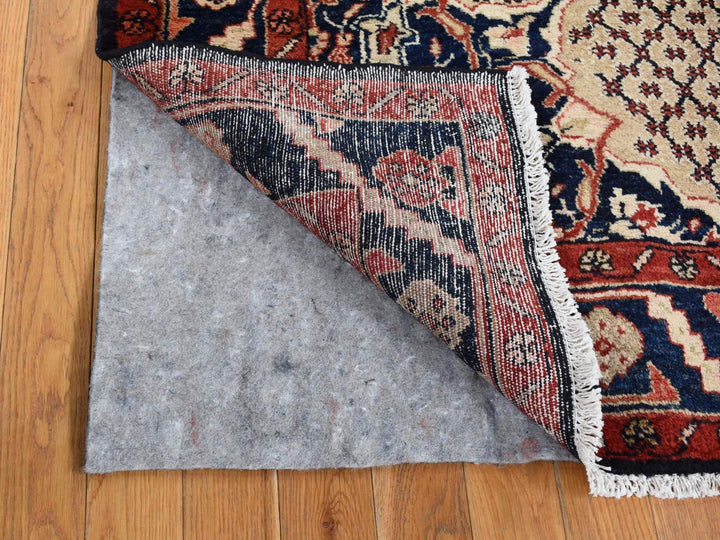 5'2" x 9'8" Vintage Hand Knotted Beige Wool Rectangle Oriental Rug - MOA10287590