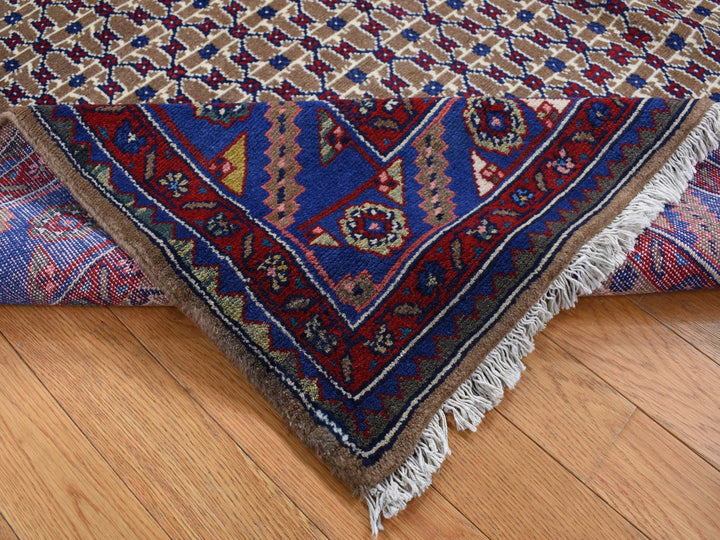 6'8" x 9'1" New Hand Knotted Brown Wool Rectangle Oriental Rug - MOA10287595
