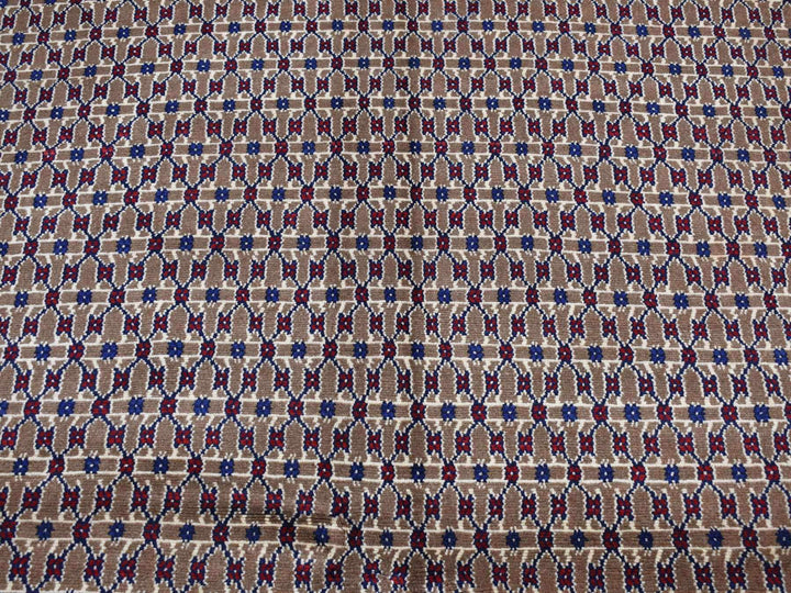6'8" x 9'1" New Hand Knotted Brown Wool Rectangle Oriental Rug - MOA10287595