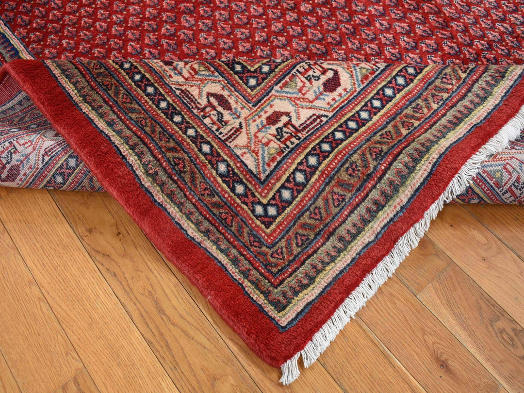 7'1" x 10'8" New Hand Knotted Red Wool Rectangle Oriental Rug - MOA10287597