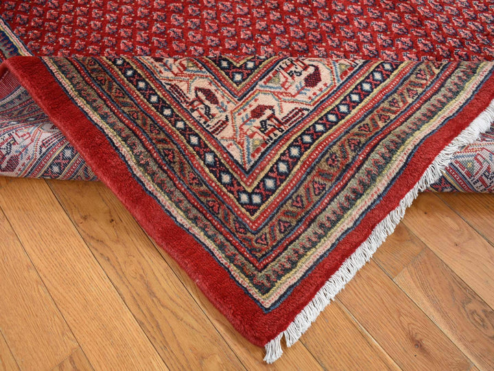 7'1" x 10'8" New Hand Knotted Red Wool Rectangle Oriental Rug - MOA10287597