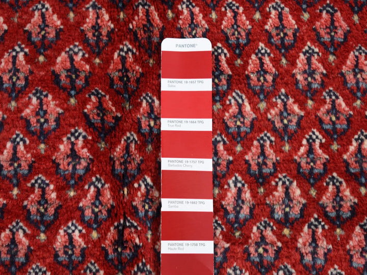 7'1" x 10'8" New Hand Knotted Red Wool Rectangle Oriental Rug - MOA10287597