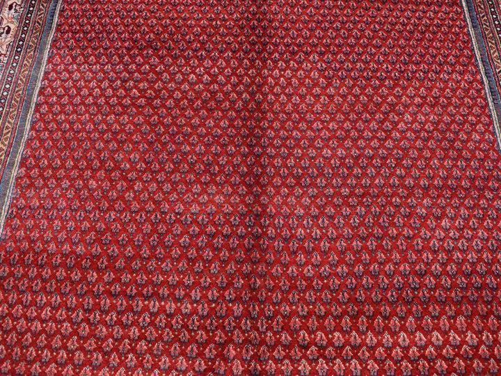7'1" x 10'8" New Hand Knotted Red Wool Rectangle Oriental Rug - MOA10287597